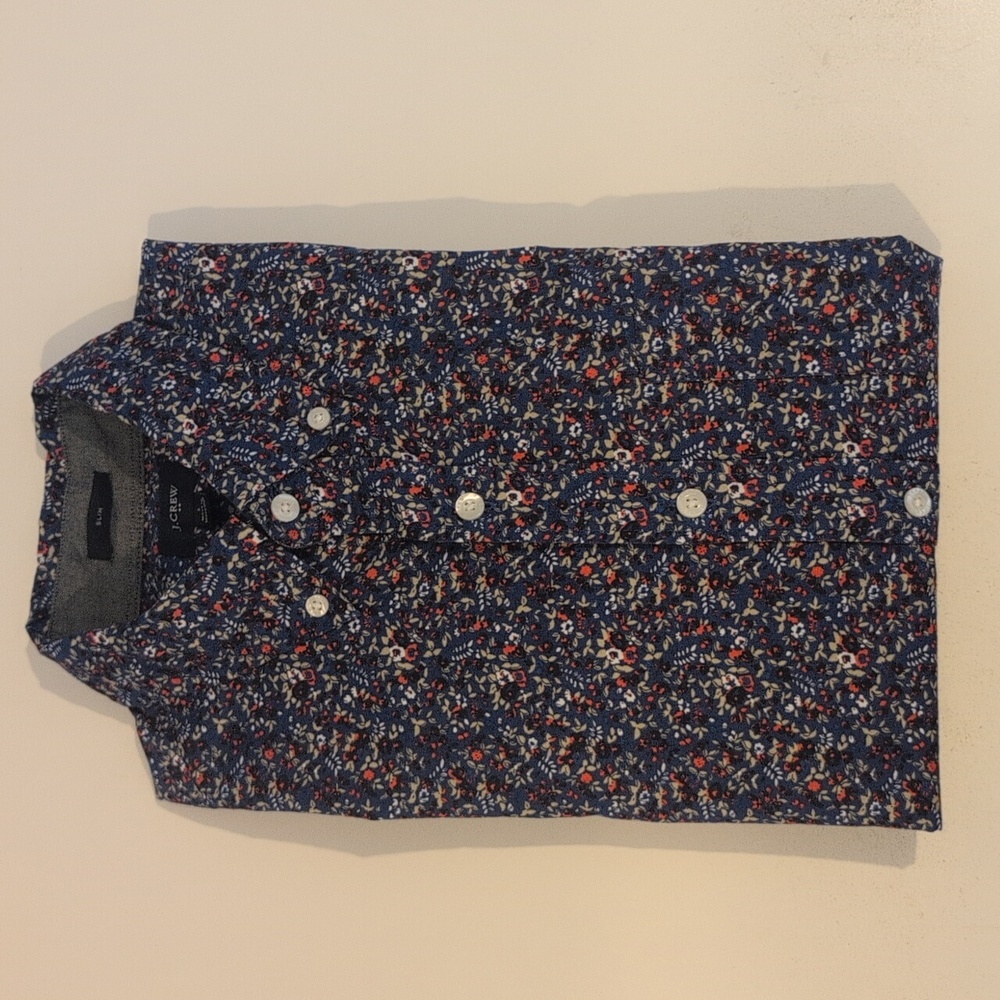 J. Crew Men's Small Slim Fit Long Sleeve Button Down Floral Shirt Style #A0796